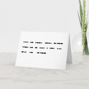 Carte Bonne Fête des pères dans Morse Code Card