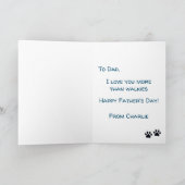 Carte Bonne Fête des pères de Chien (Intérieur)