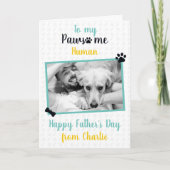 Carte Bonne Fête des pères de Chien à Papa Pawsome (Devant)