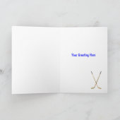 Carte Bonne Fête des pères de hockey (Intérieur)