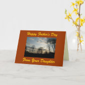 Carte Bonne Fête des pères, De Ta Fille (Fleur jaune)