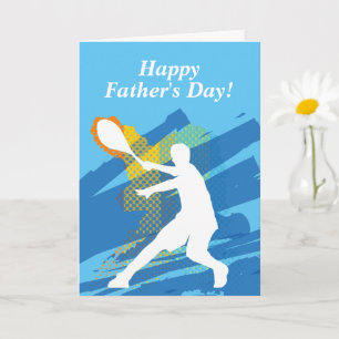 Carte Bonne Fête des pères de tennis design accueil