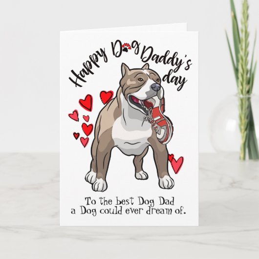 Carte Bonne Fête des pères de votre Pit Bull Card (Devant)