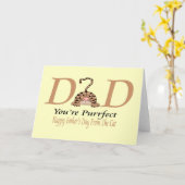 Carte Bonne Fête des pères Du Chat (Fleur jaune)