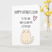 Carte Bonne Fête des pères Du Chat Drôle Mignonne Humour (Fleur jaune)