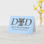 Carte Bonne Fête des pères Du Chien (Fleur jaune)