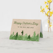 Carte Bonne Fête des pères | Forêt d'eau verte (Fleur jaune)