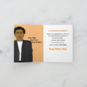 Carte Bonne Fête des pères frère afro-américain (Intérieur)
