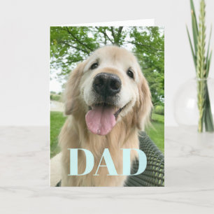 Carte Bonne Fête des pères Golden Retriever Chien