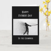 Carte Bonne Fête des pères Golfing Golf Golf (Fleur jaune)