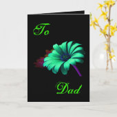 Carte Bonne Fête des pères Green Blue Daisy III Card (Fleur jaune)