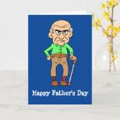 Carte Bonne Fête des pères Grumpy Vieux Part (Fleur jaune)