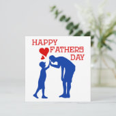 Carte Bonne Fête des pères High Cinq Coeurs d'Amour (Debout devant)