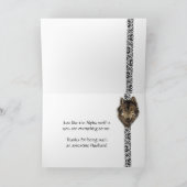 Carte Bonne Fête des pères Mari Wild Wolf Head (Intérieur)