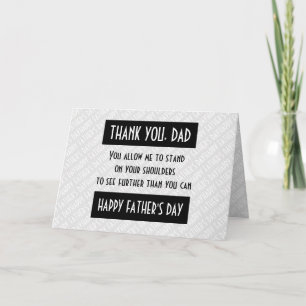 Carte BONNE FÊTE DES PÈRES Merci personnalisé Papa