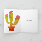 Carte Bonne Fête des pères mignonette cactus plante cart (Intérieur)