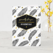 Carte Bonne Fête des pères. Motif (Fleur jaune)