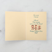 Carte Bonne Fête des pères Papa Circus Monkeys Funny (Intérieur)
