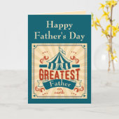 Carte Bonne Fête des pères Papa Circus Monkeys Funny (Fleur jaune)