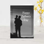 Carte Bonne Fête des pères Papa, je te regarde (Fleur jaune)