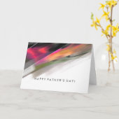 Carte Bonne Fête des pères. Peinture Abstraite (Fleur jaune)