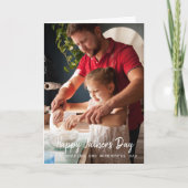 Carte Bonne Fête des pères Photo Salutation (Devant)