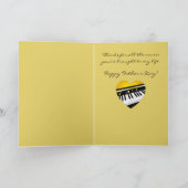 Carte Bonne Fête des pères piano et musique (Intérieur)