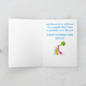 Carte Bonne Fête des pères pour oncle avec arc-en-ciel e (Intérieur)