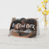 Carte Bonne Fête des pères pour papa | Deux photos moder (Fleur jaune)