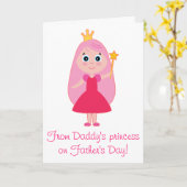 Carte Bonne Fête des pères : Princesse de papa (Fleur jaune)