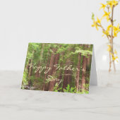 Carte Bonne Fête des pères Redwood Trees Card (Fleur jaune)