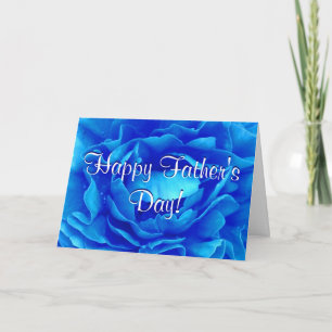 Carte Bonne Fête des pères Rose bleu