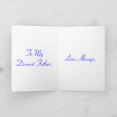 Carte Bonne Fête des pères Rose bleu I (Intérieur)