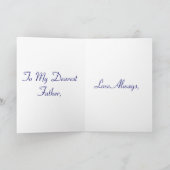 Carte Bonne Fête des pères Rose bleu II (Intérieur)