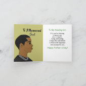 Carte Bonne Fête des pères Son Africain Américain (Intérieur)