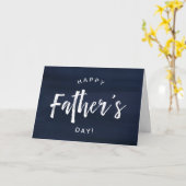 Carte Bonne Fête des pères | Style marine moderne (Fleur jaune)