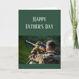 Carte Bonne Fête des pères voitures de chasse Camouflage