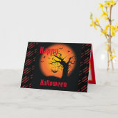 Carte Bonne fête d'Halloween (Fleur jaune)