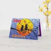 Carte Bonne fête d'Halloween (Fleur jaune)