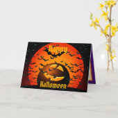 Carte Bonne fête d'Halloween (Fleur jaune)