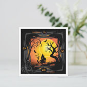 Carte Bonne fête d'Halloween "Treat or Trick" (Debout devant)