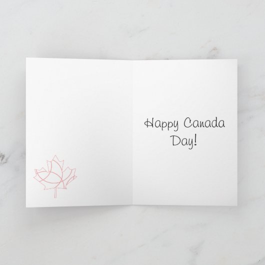 Carte Bonne fête du Canada ! (Intérieur)