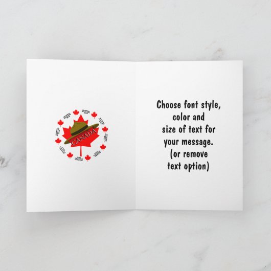 Carte Bonne fête du Canada (Intérieur)