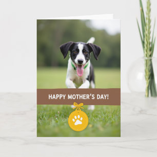 Carte Bonne Fête Maman Amour de chiot