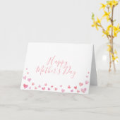 Carte Bonne Fête Maman Cœurs à l'aquarelle (Fleur jaune)