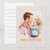 Carte Bonne Fête Papa (Devant / Derrière)