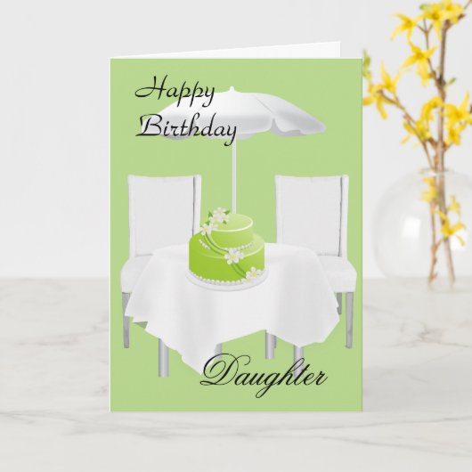 Carte Bonne fille d'anniversaire (Fleur jaune)