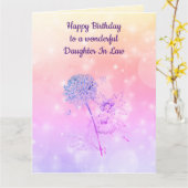 Carte Bonne Fille D'Anniversaire En Droit (Fleur jaune)