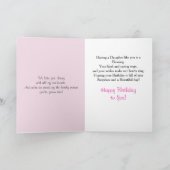 Carte Bonne fille d'anniversaire Pastel Rose Roses (Intérieur)