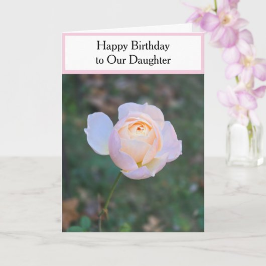 Carte Bonne fille d'anniversaire Pastel Rose Roses (Orchidée)